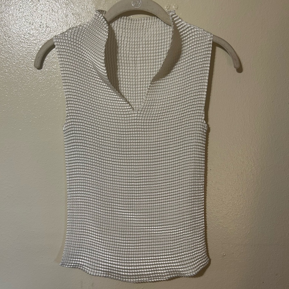 White Sleeveless Top